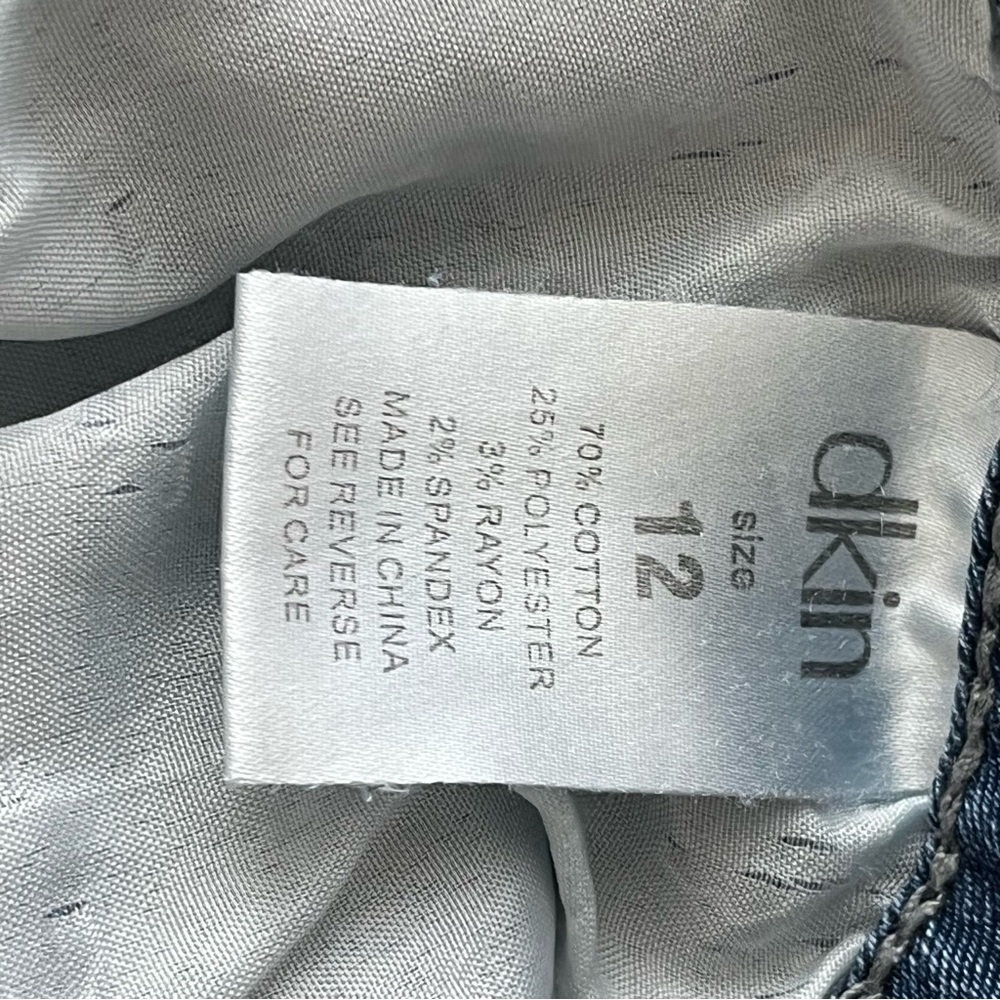 dKin Women's Straight Leg Blue Jeans Rhinestone Pockets - Picture 7 of 8